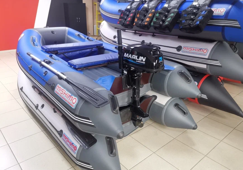 КОМПЛЕКТ ЛОДКА MISHIMO LITE 315 + МОТОР 5л.с в Березниках