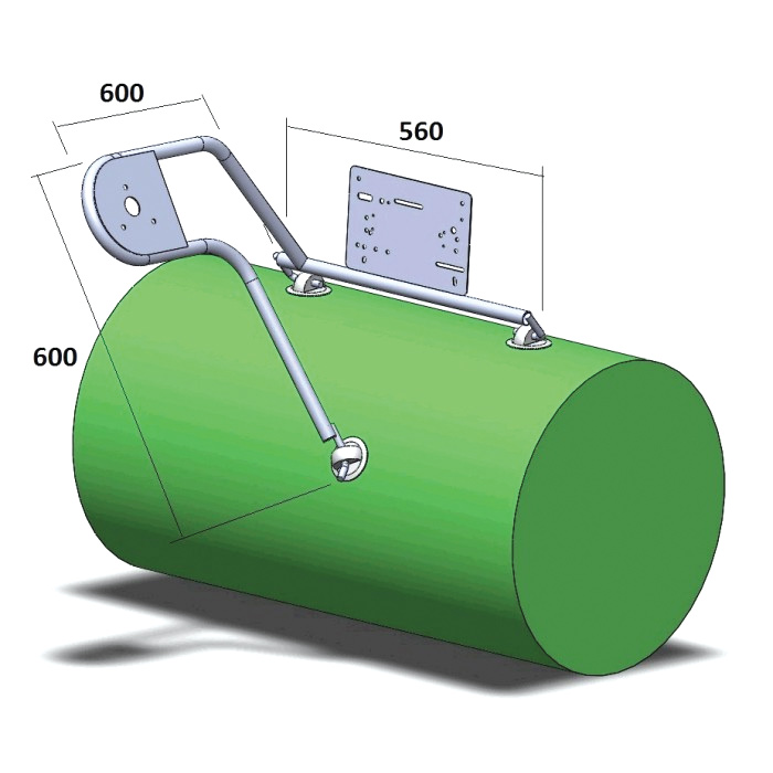 Стойка рулевая с креплением на баллон надувной лодки 25мм в Березниках