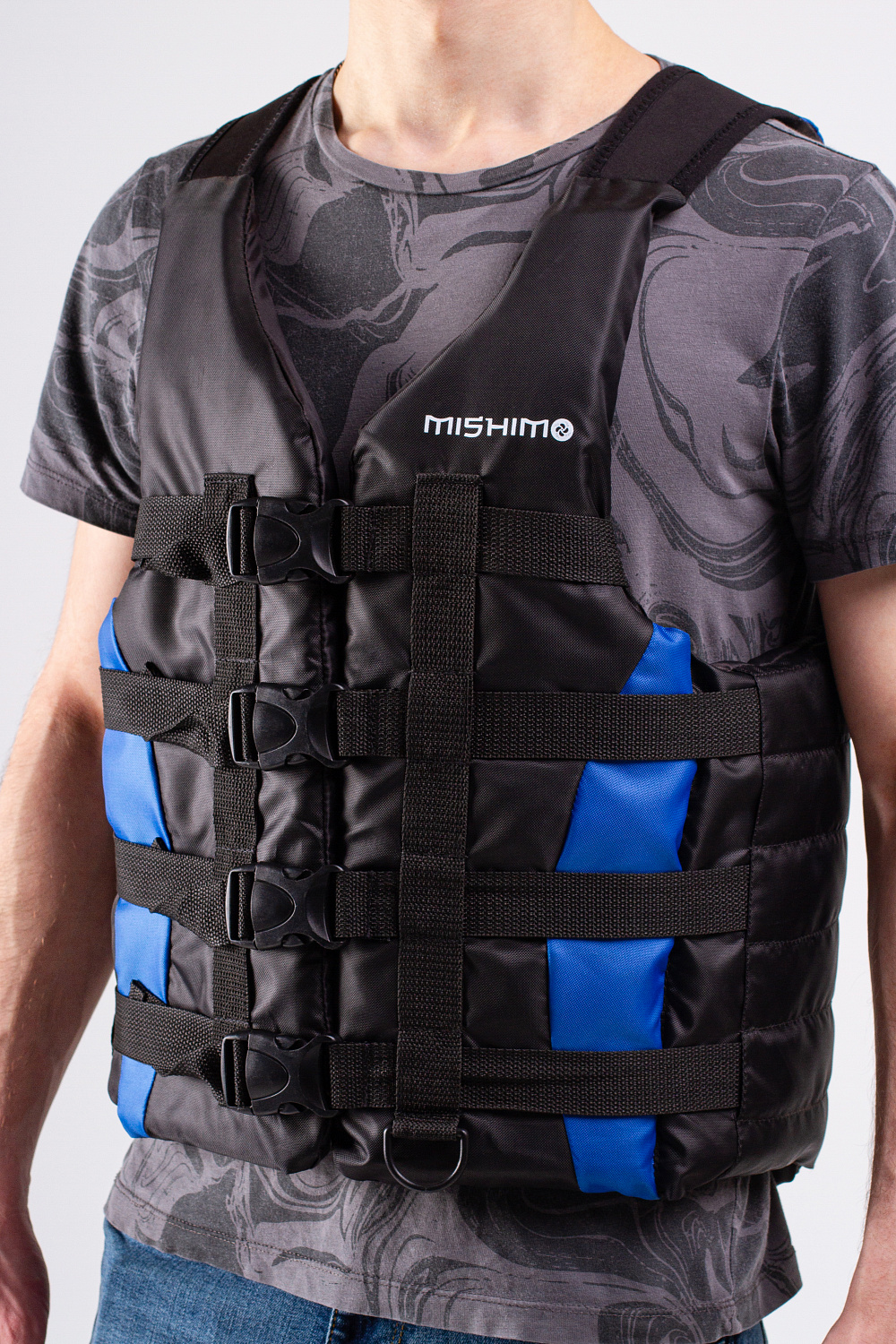 Жилет спасательный MISHIMO PRO Премиум качества Черно-синий в Березниках