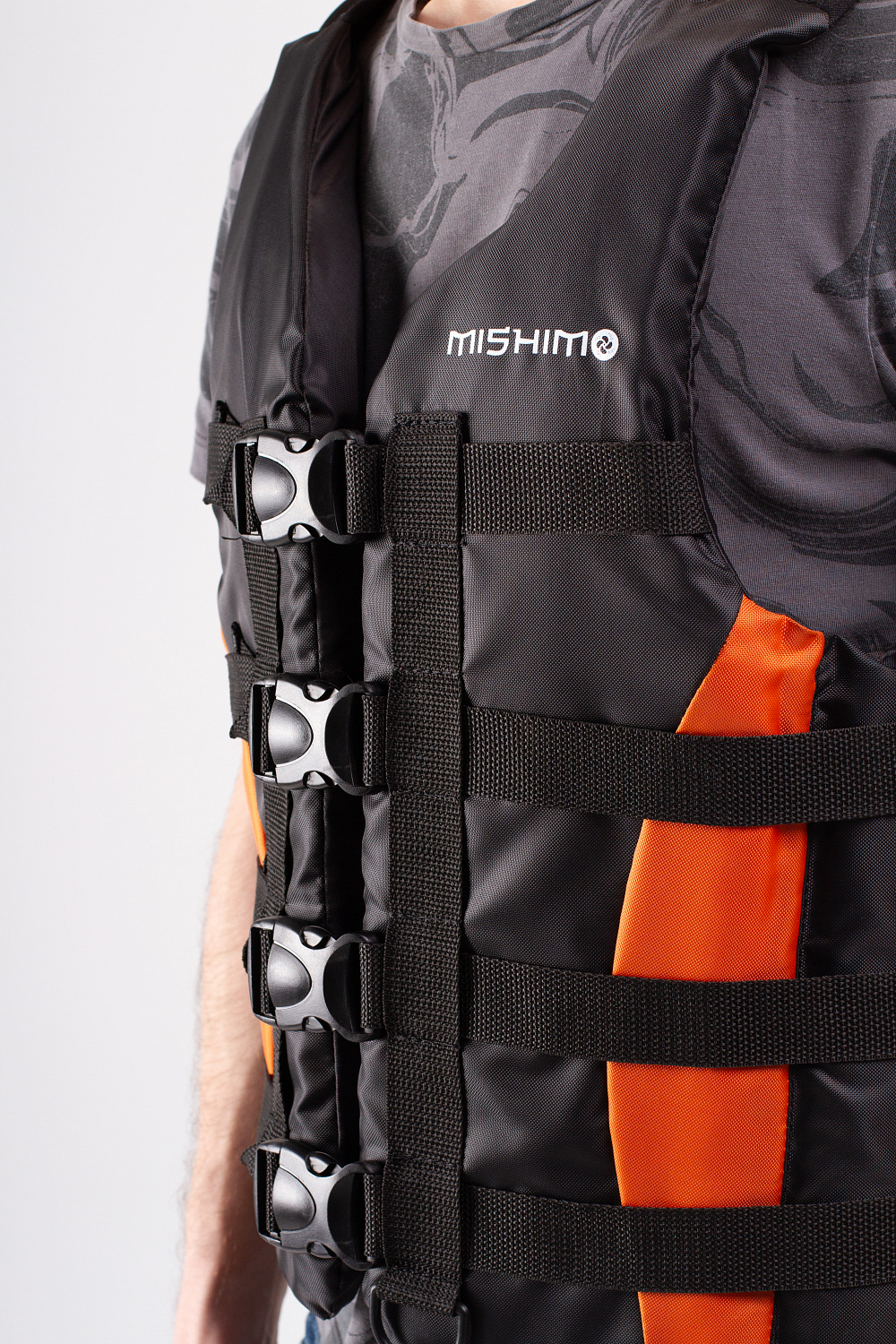 Жилет спасательный MISHIMO PRO Премиум качества Черно-оранжевый в Березниках