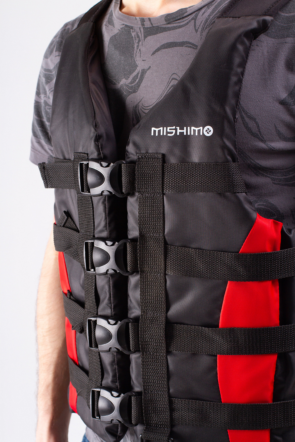 Жилет спасательный MISHIMO PRO Премиум качества Черно-красный в Березниках
